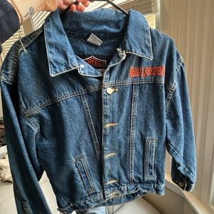 Harley Davidson genuine denim embroidered jacket